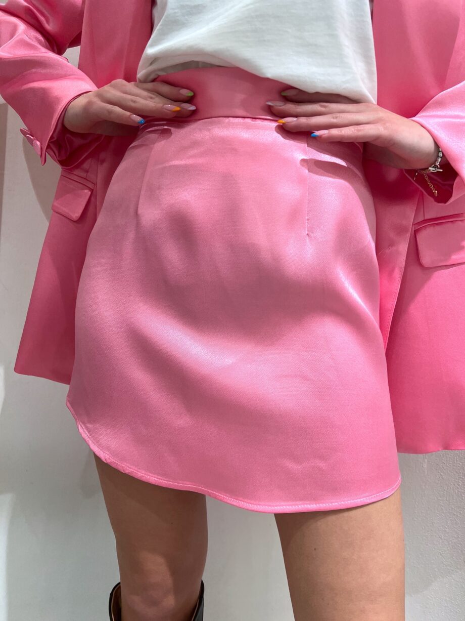 Shop Online Minigonna satinata rosa Vicolo