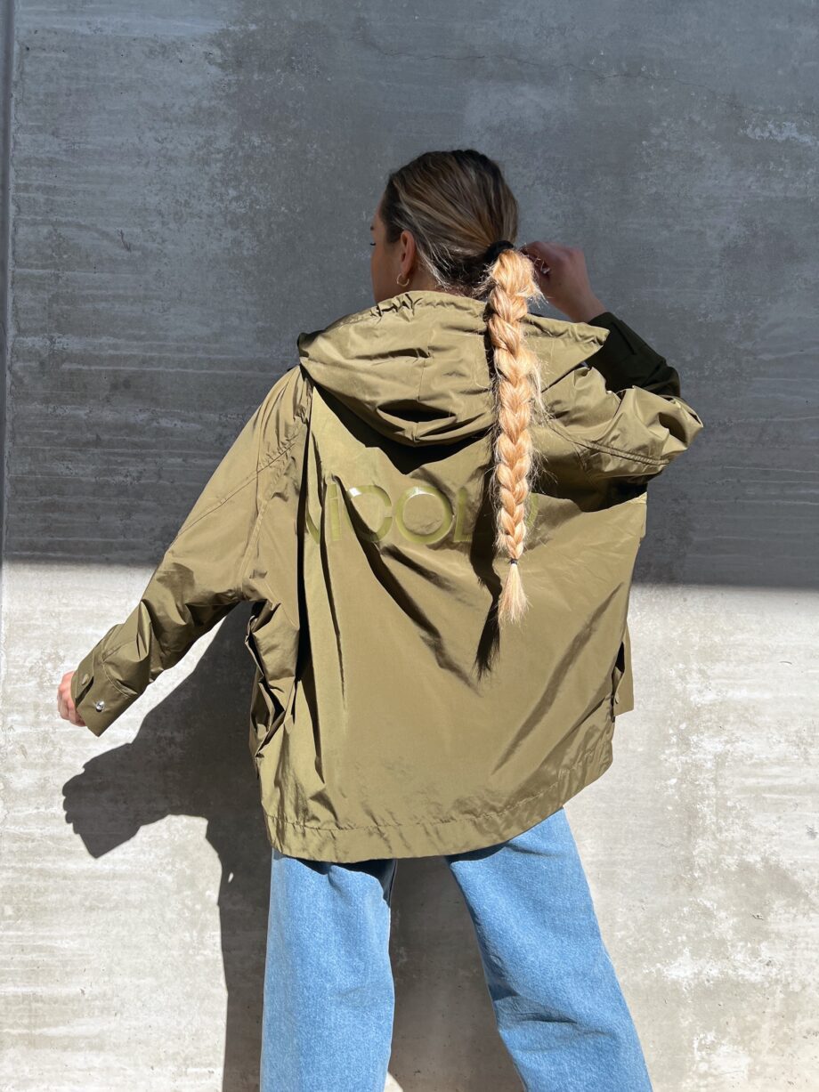 Shop Online Trench corto oversize verde militare Vicolo