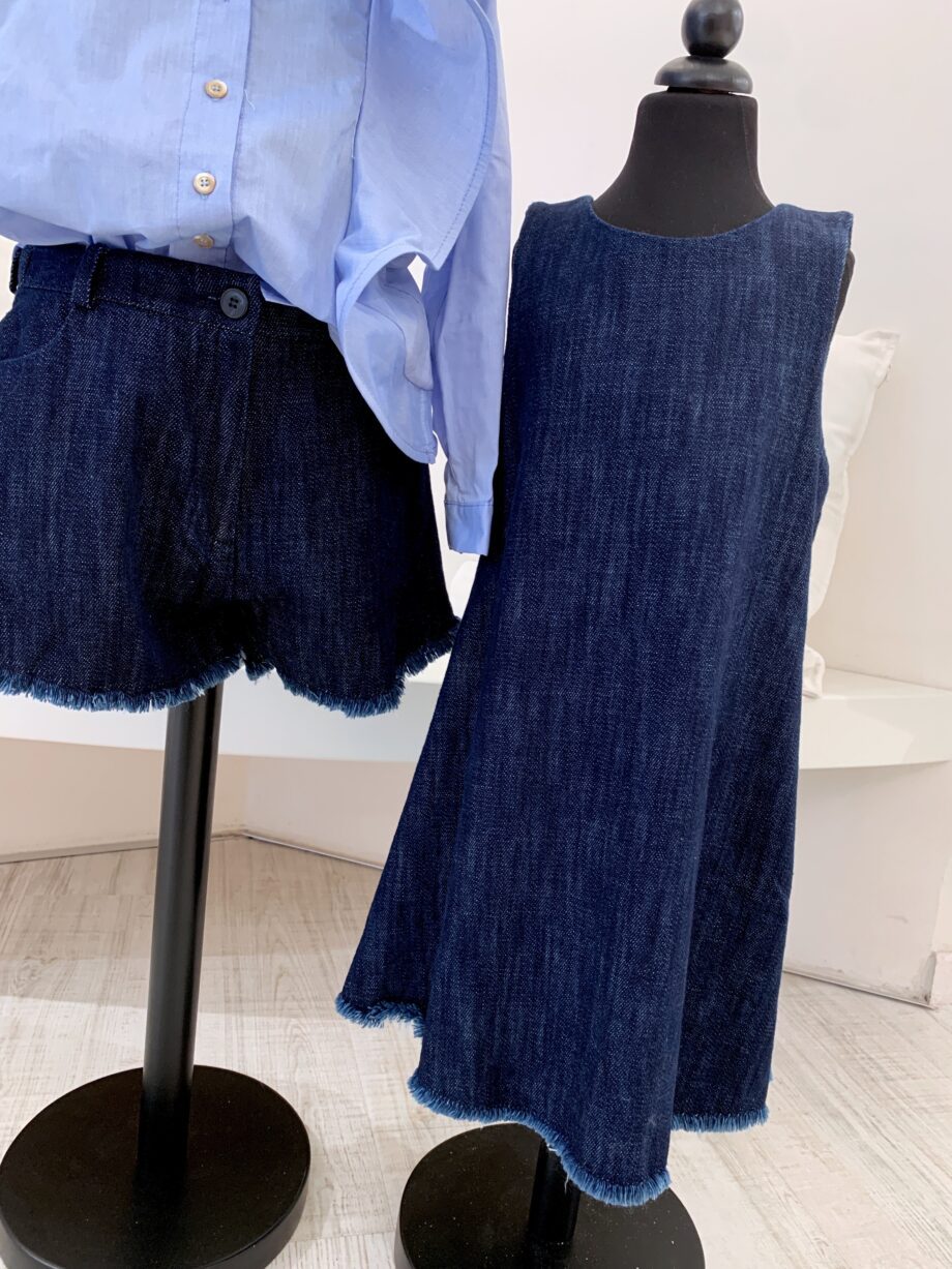 Shop Online Vestito in jeans morbido con fiocco dietro Souvenir Kids