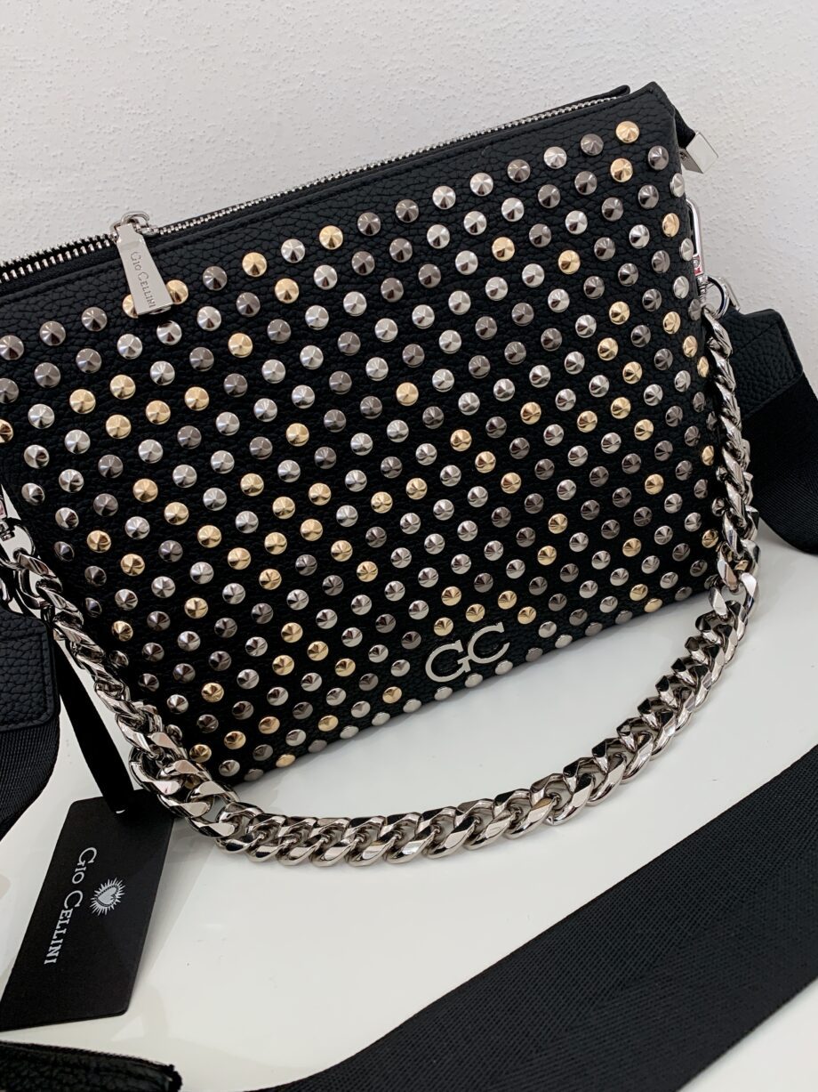 Shop Online Borsa Zoe all studs nera Gio Cellini