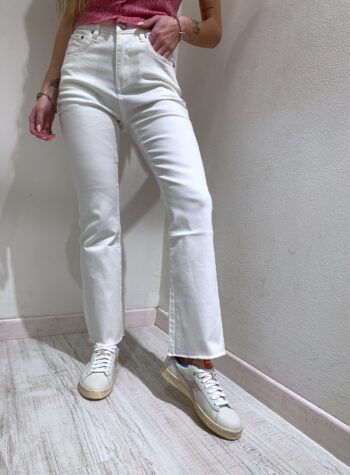 Shop Online Jeans bianco a zampetta Suncoo