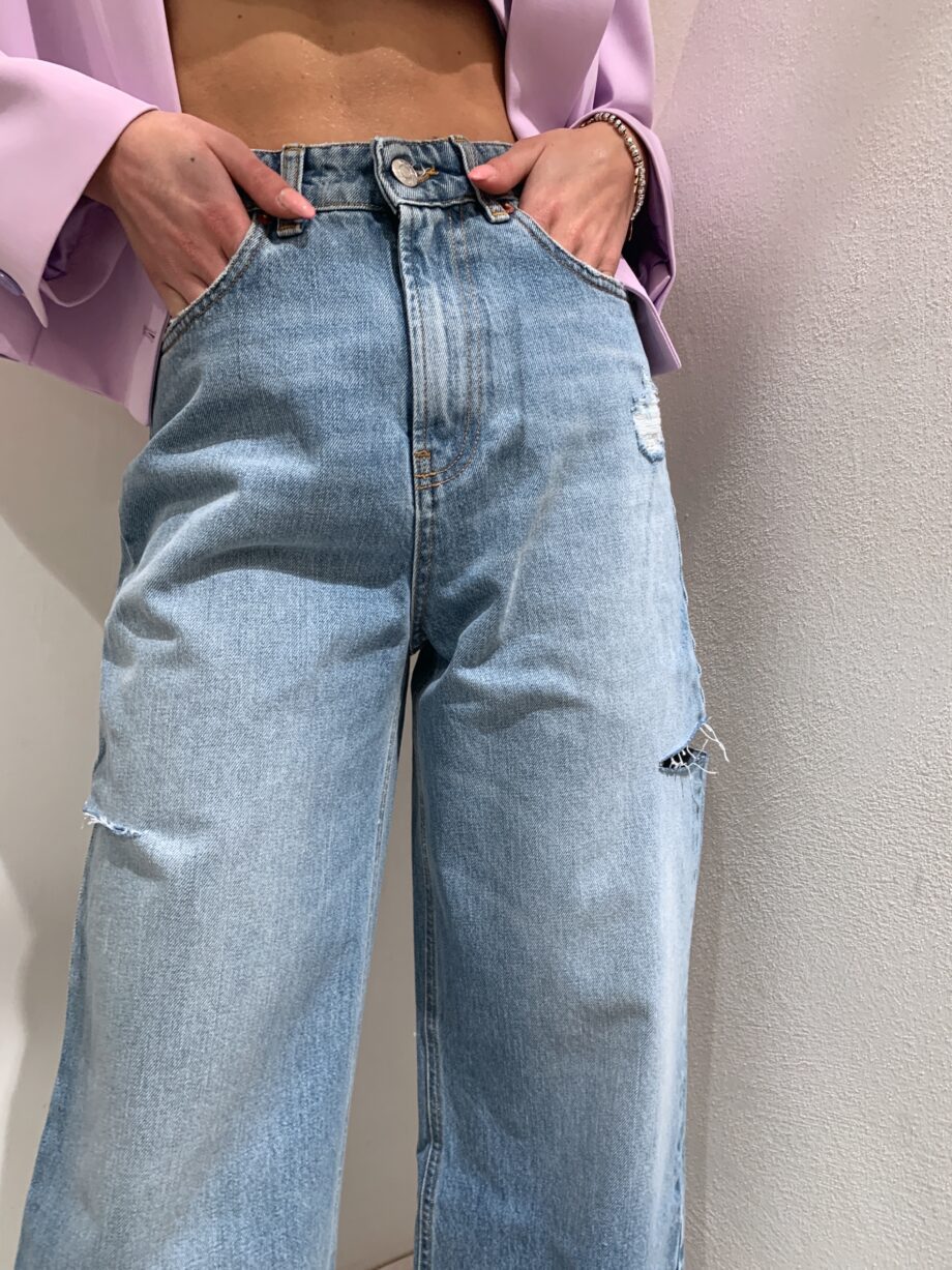 Shop Online Jeans palazzo con tagli laterali Vicolo