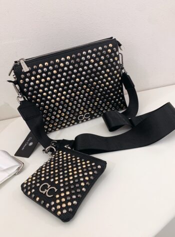 Shop Online Borsa Zoe all studs nera Gio Cellini