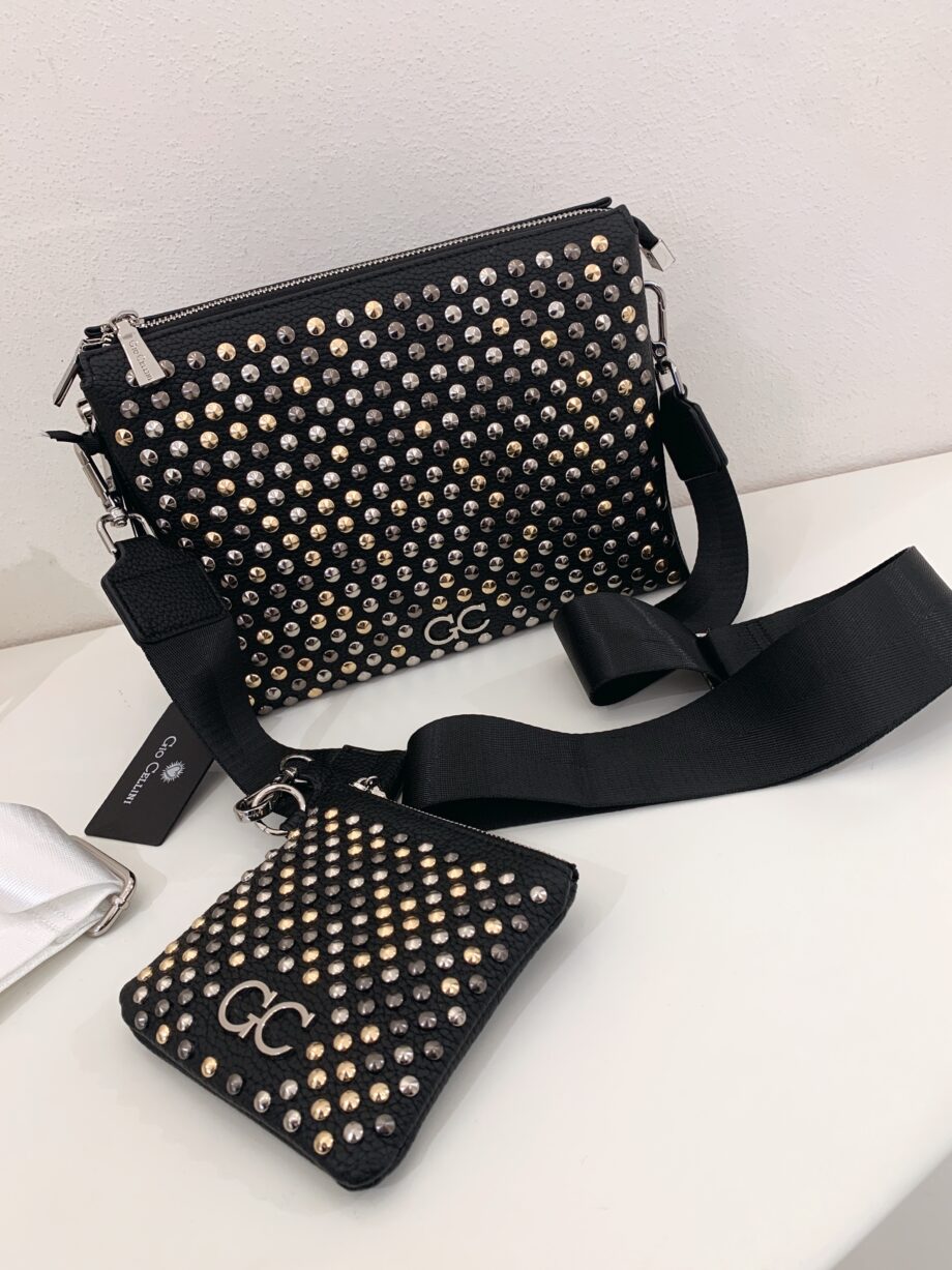 Shop Online Borsa Zoe all studs nera Gio Cellini