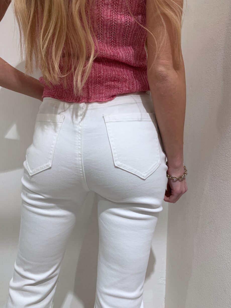 Shop Online Jeans bianco a zampetta Suncoo