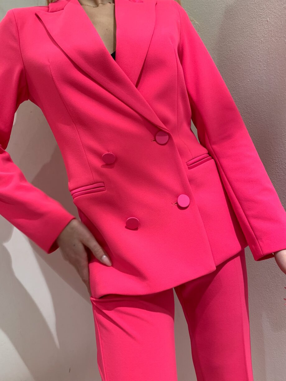 Shop Online Blazer doppiopetto fucsia revers raso Vicolo