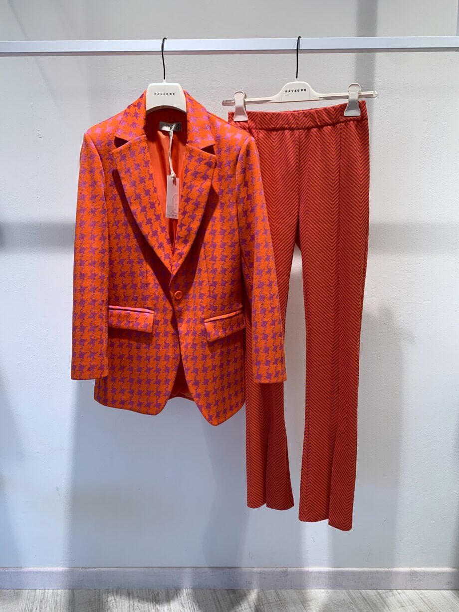 Shop Online Pantalone arancio spigato con spacco Have One