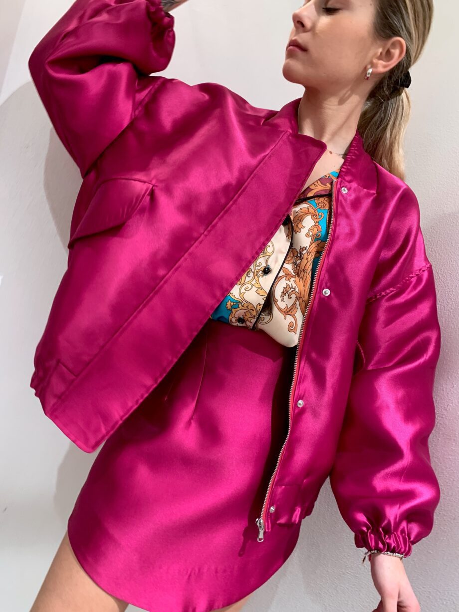 Shop Online Bomber over satinato magenta Have One