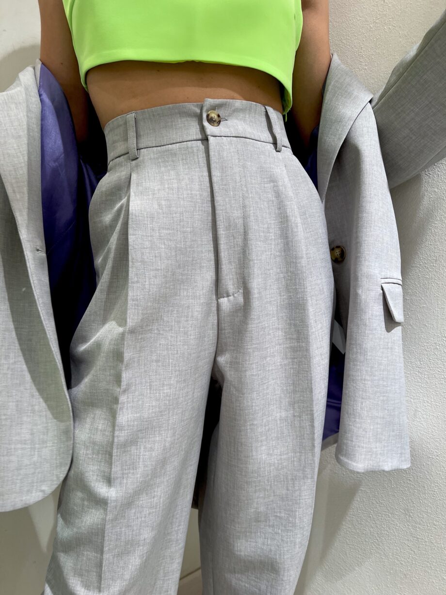 Shop Online Pantalone palazzo grigio fiammato Vicolo