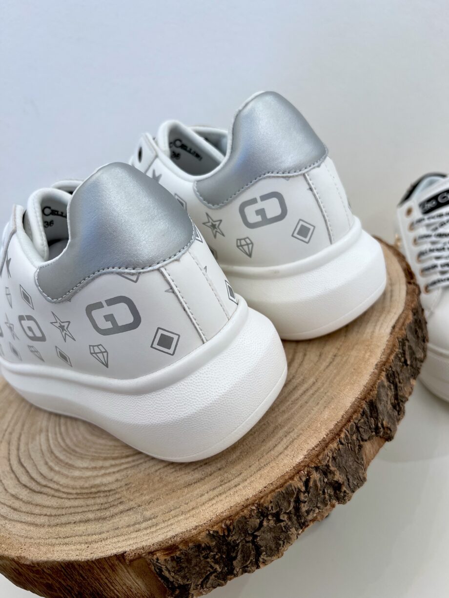 Shop Online Sneakers bianche monogram Gio Cellini