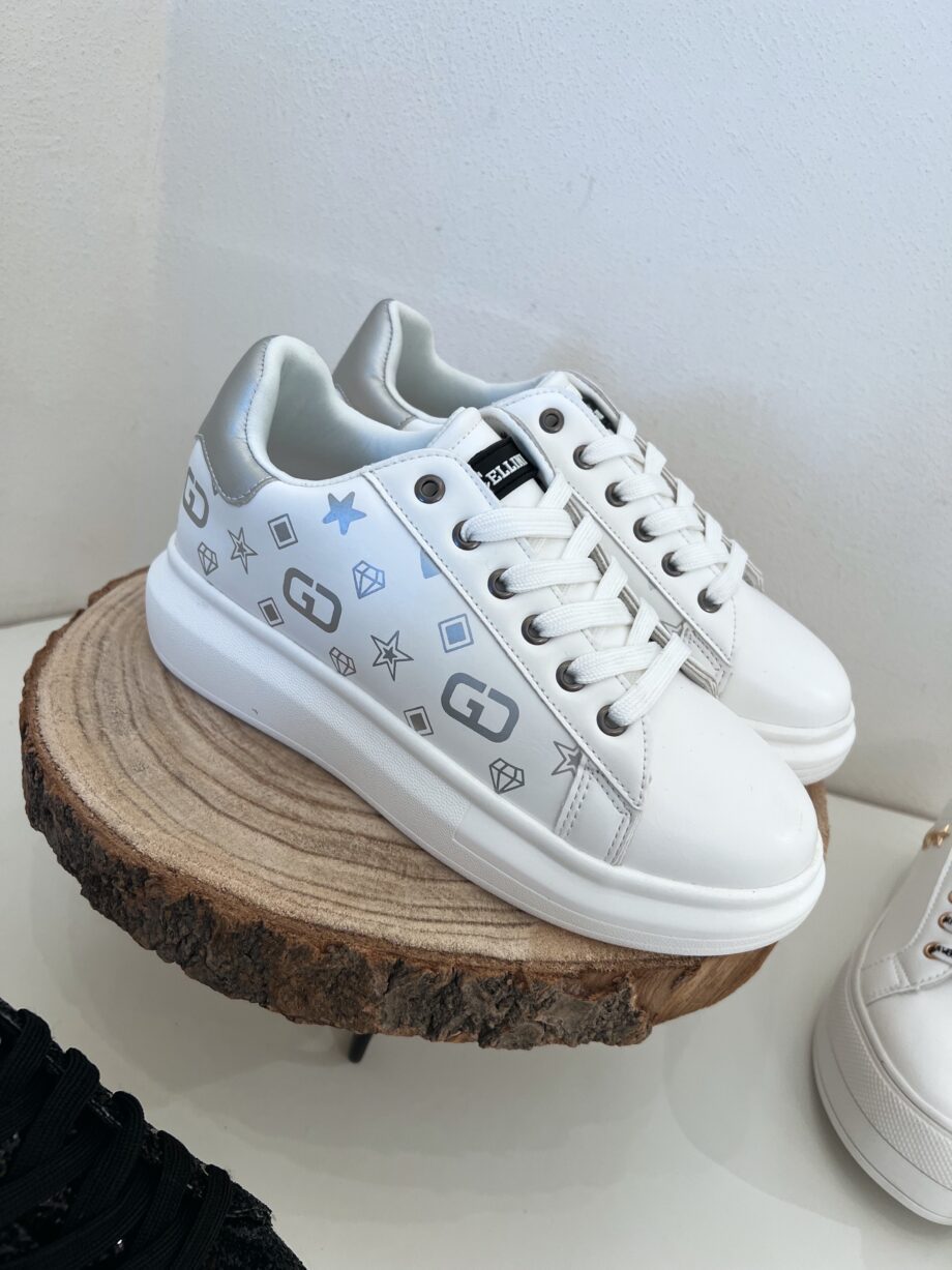 Shop Online Sneakers bianche monogram Gio Cellini