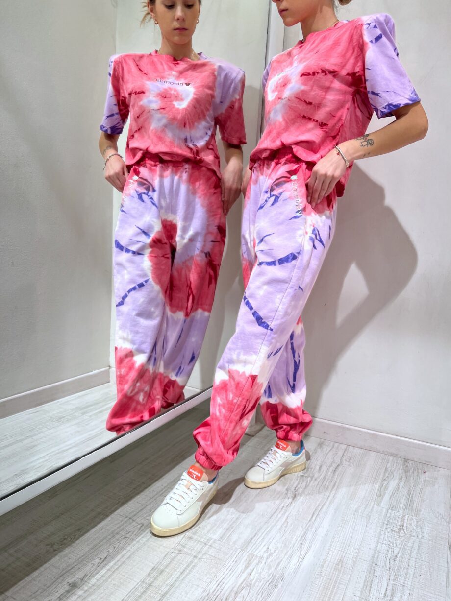 Shop Online Jogger tuta tie dye rosa e lilla Bloomday