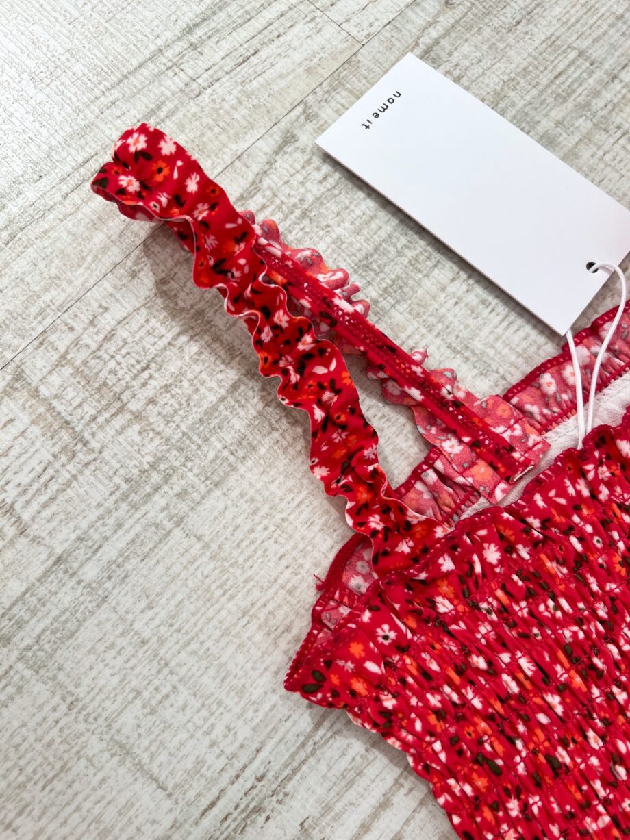 Shop Online Costume intero rosso a fiorellini Name It