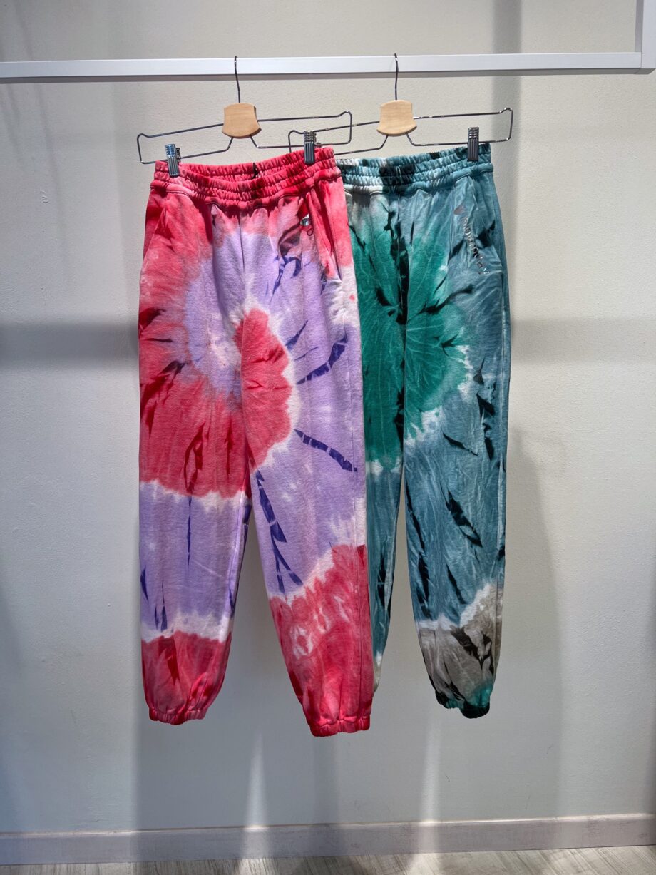 Shop Online Jogger tuta tie dye azzurro e verde Bloomday