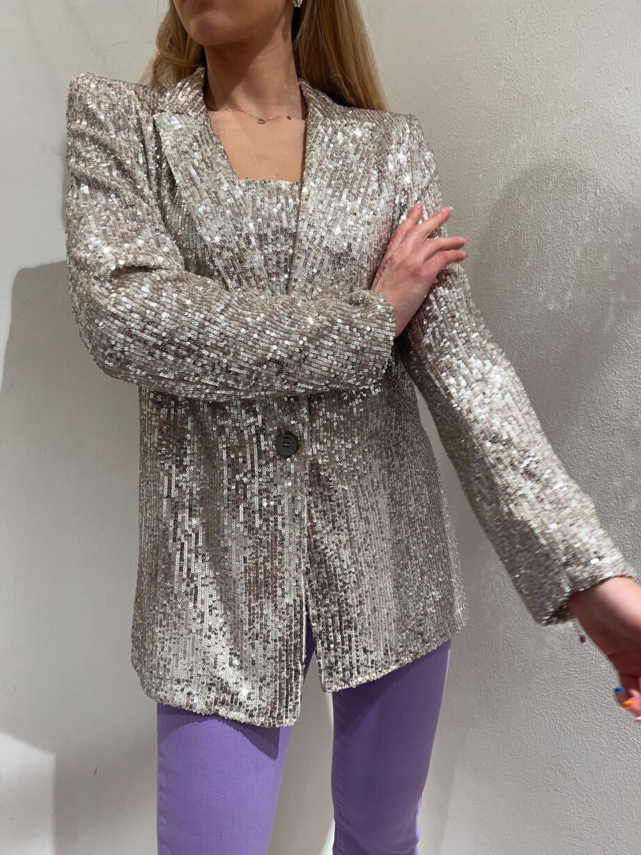 Shop Online Blazer un bottone con paillettes So Allure