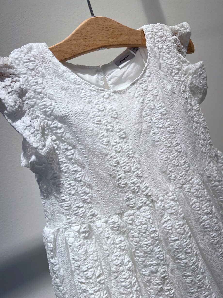 Shop Online Vestito bianco in san gallo a fiori Name It