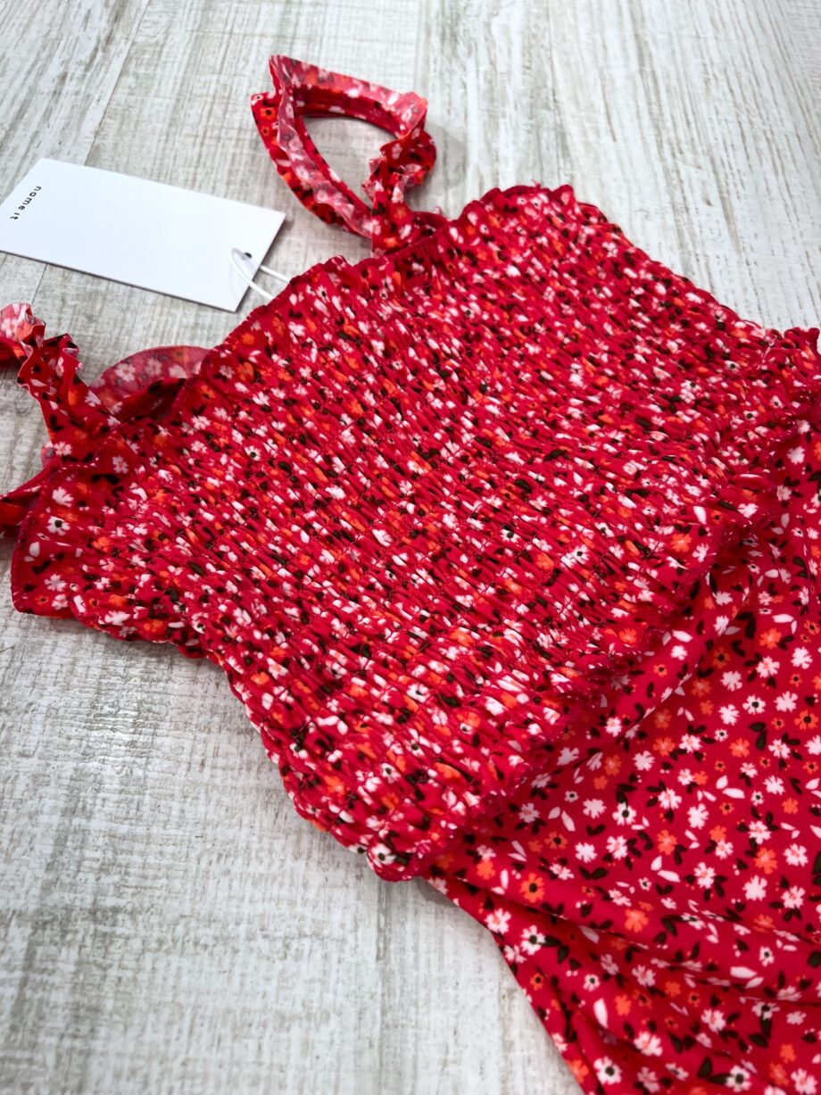 Shop Online Costume intero rosso a fiorellini Name It