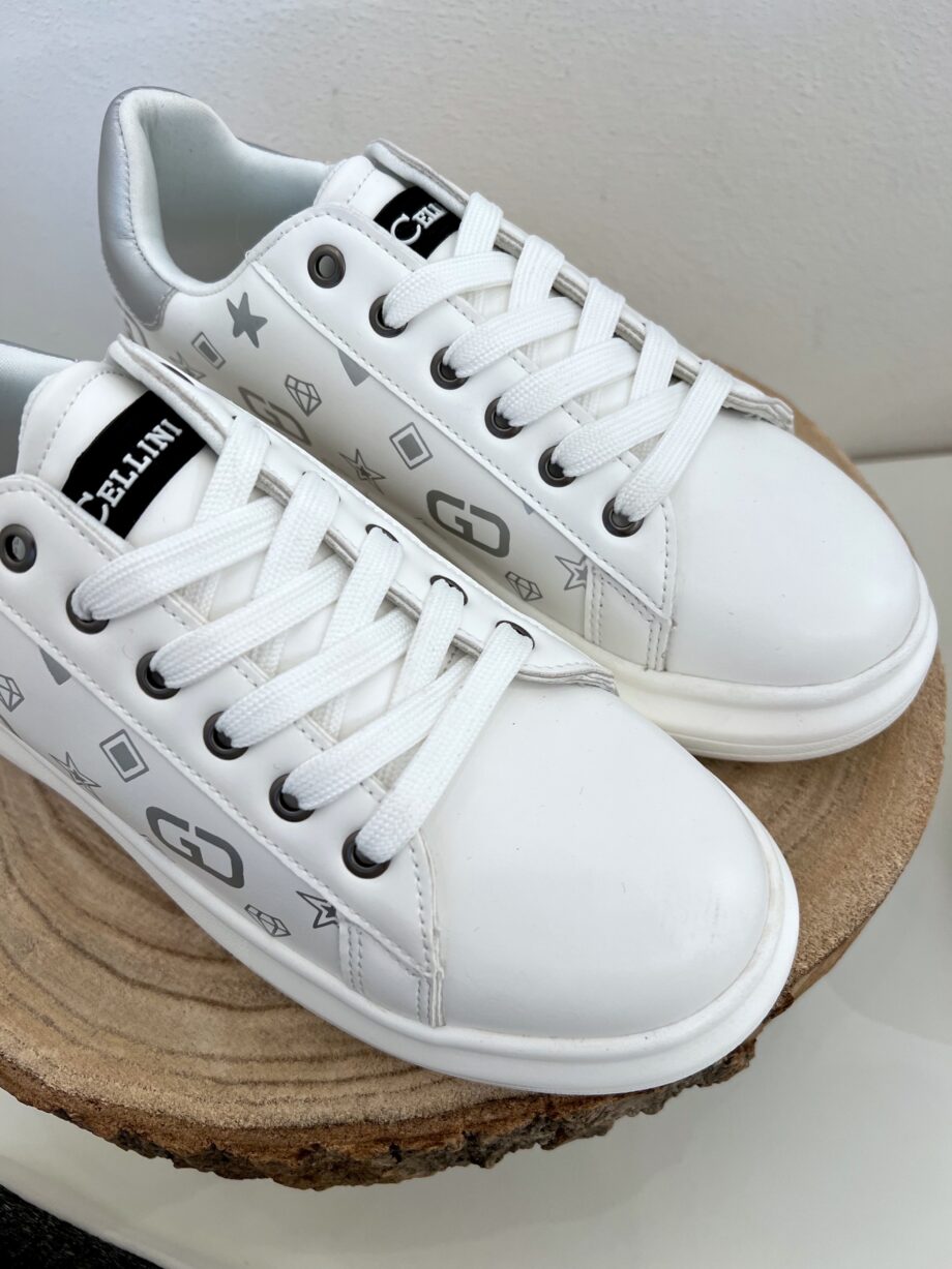 Shop Online Sneakers bianche monogram Gio Cellini