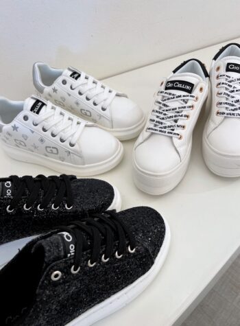 Shop Online Sneakers glitter nere Gio Cellini