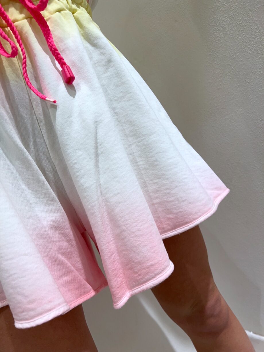 Shop Online Short tuta sfumato bianco rosa e giallo Dimora