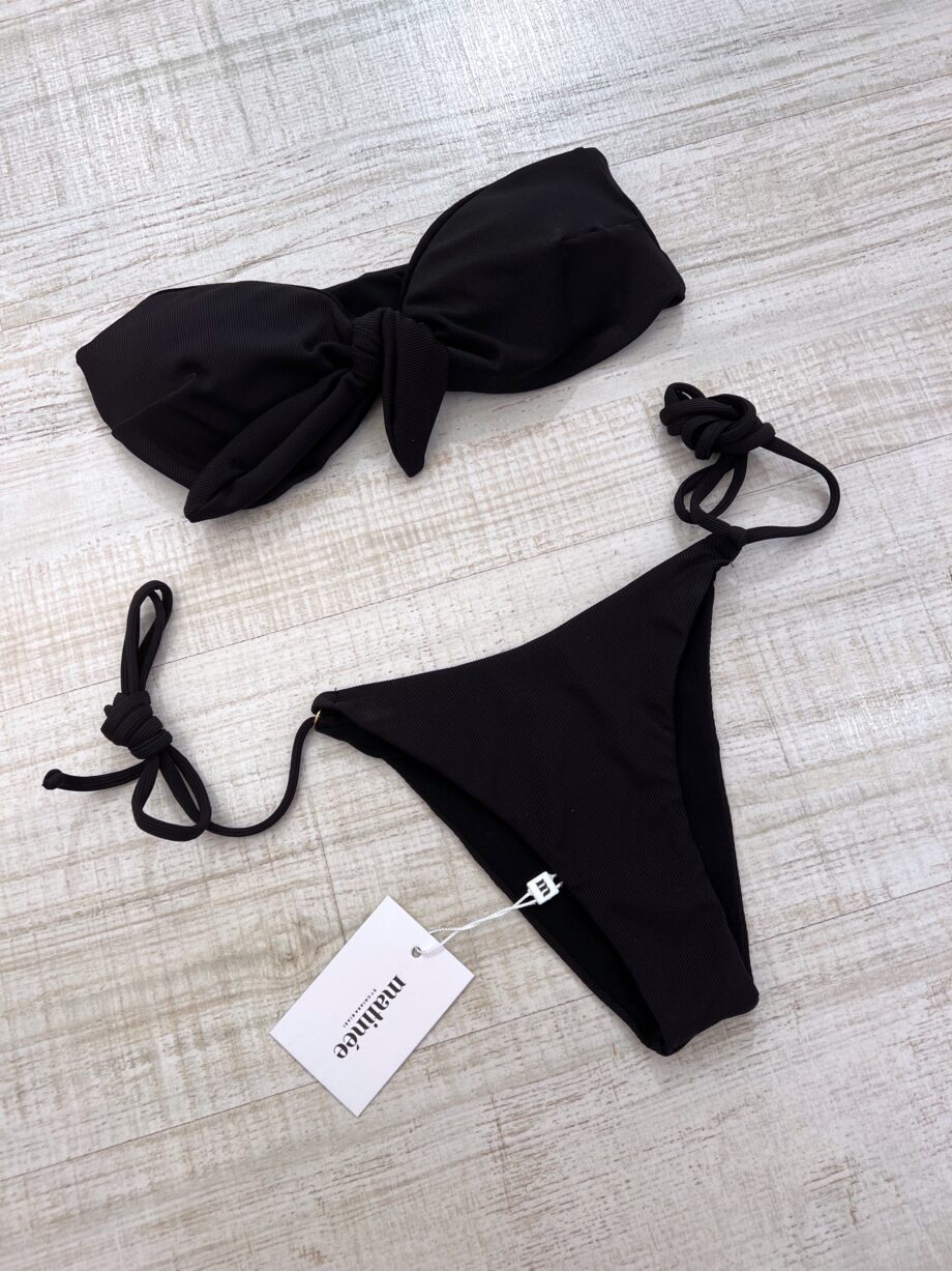 Shop Online Bikini Emma nero a costine Matinée