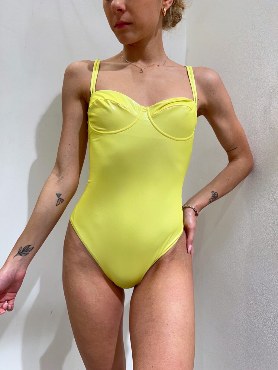 Shop Online Bikini intero Brigitte laminato giallo fluo Matinée
