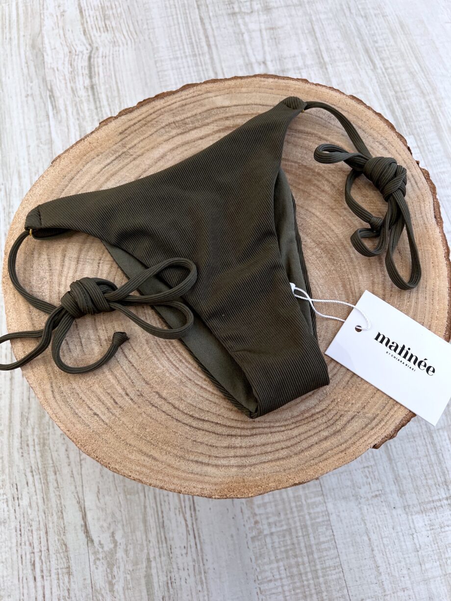 Shop Online Bikini Emma verde militare a costine Matinée