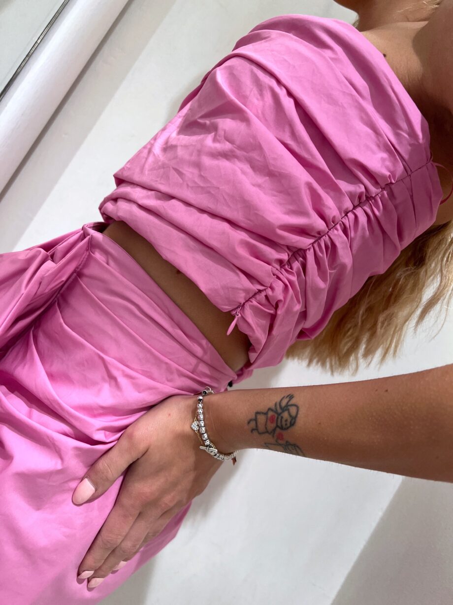 Shop Online Top a fascia increspato rosa Have One