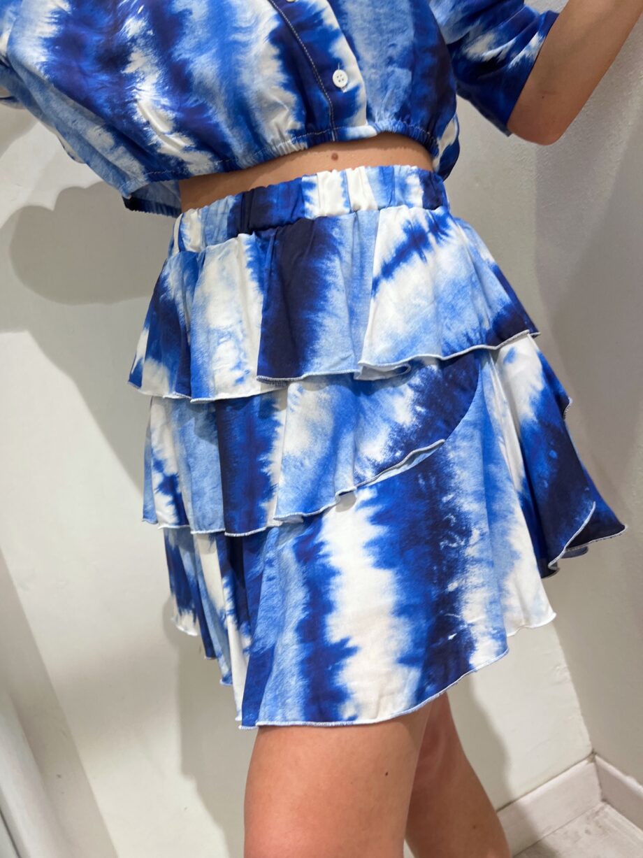 Shop Online Minigonna tie dye sfumato blu Vicolo