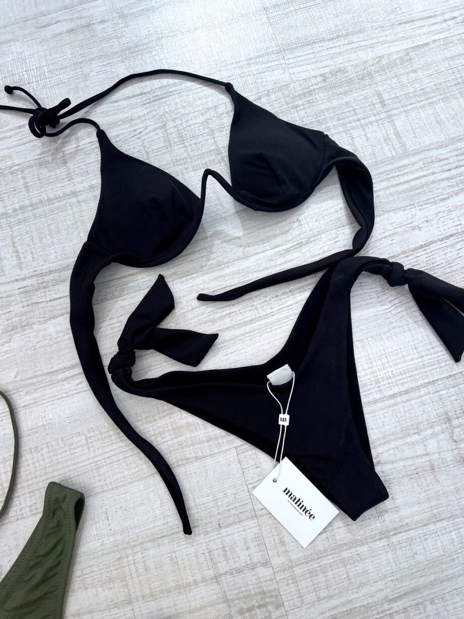 Shop Online Bikini Virginie nero a costine Matinée