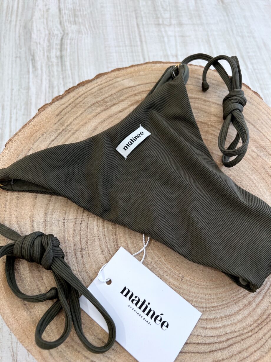 Shop Online Bikini Emma verde militare a costine Matinée