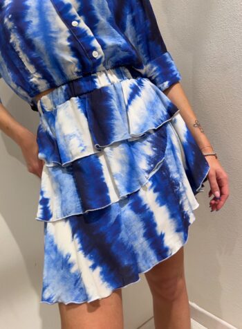 Shop Online Minigonna tie dye sfumato blu Vicolo