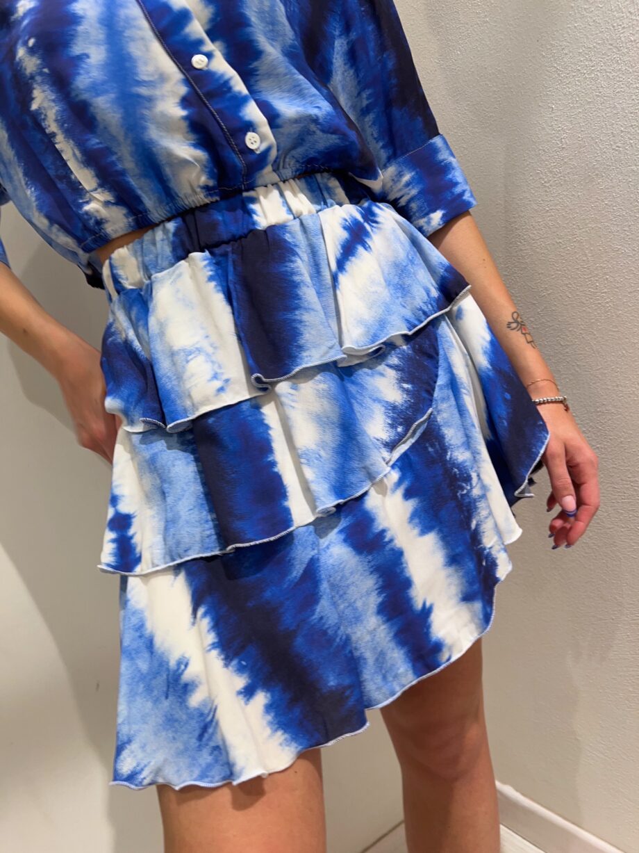 Shop Online Minigonna tie dye sfumato blu Vicolo