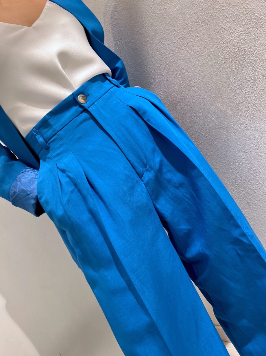 Shop Online Blazer blu in lino Vicolo