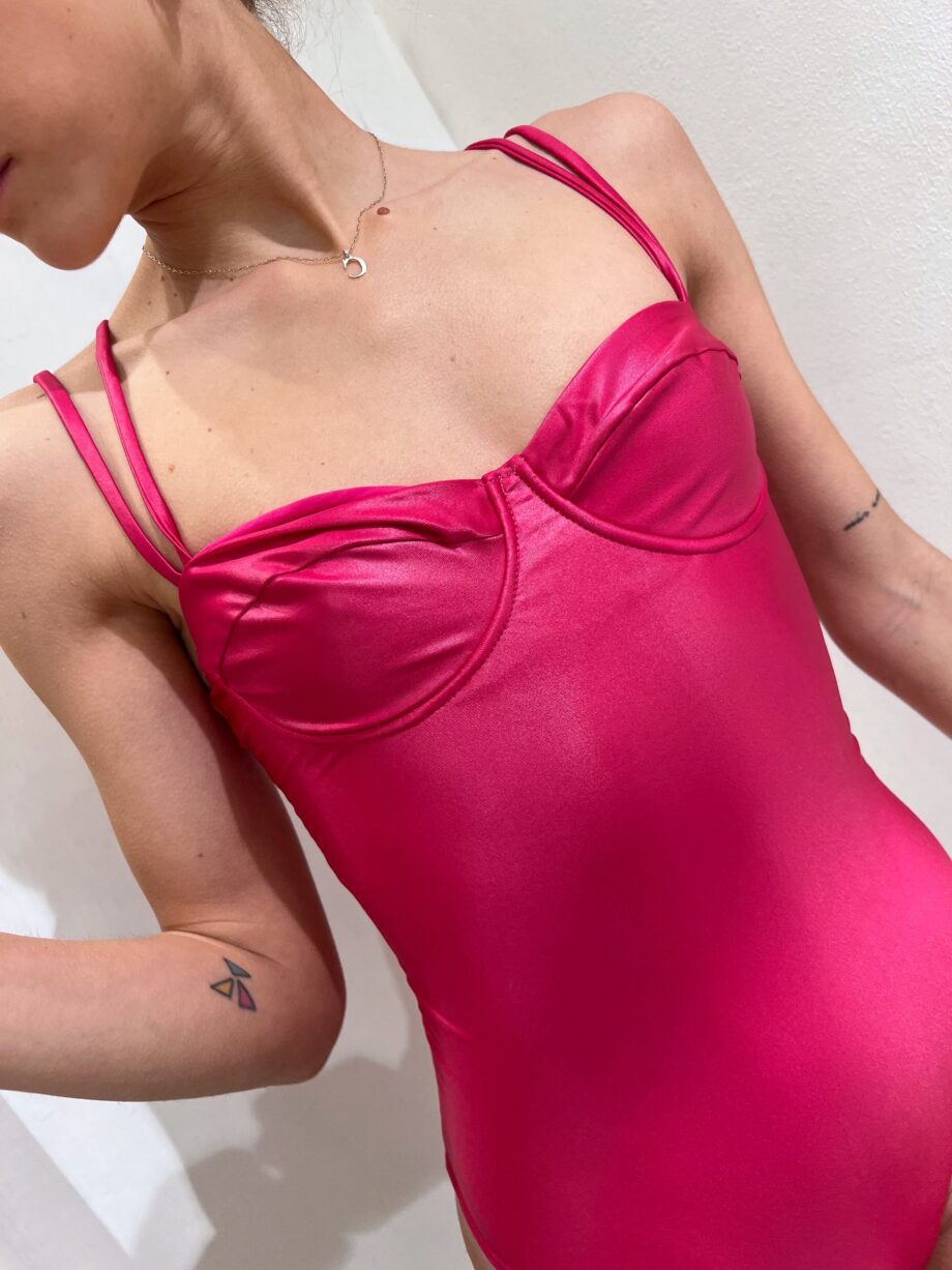 Shop Online Bikini intero Brigitte laminato fucsia Matinée