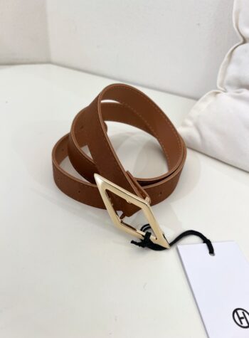 Shop Online Cintura marrone con fibbia dorata rombo Have One