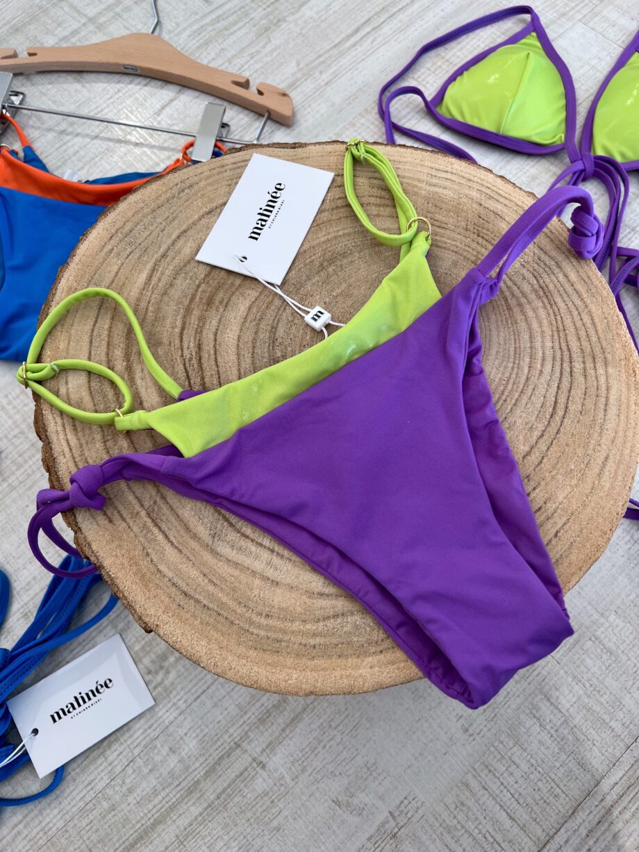 Shop Online Bikini triangolo Annie rainbow lime e viola Matinée