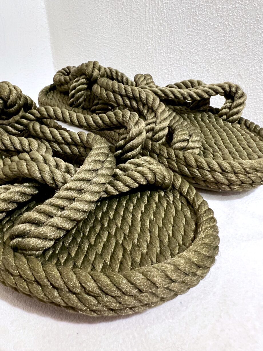 Shop Online Sandalo Bodrum in corda verde militare Bohonomad