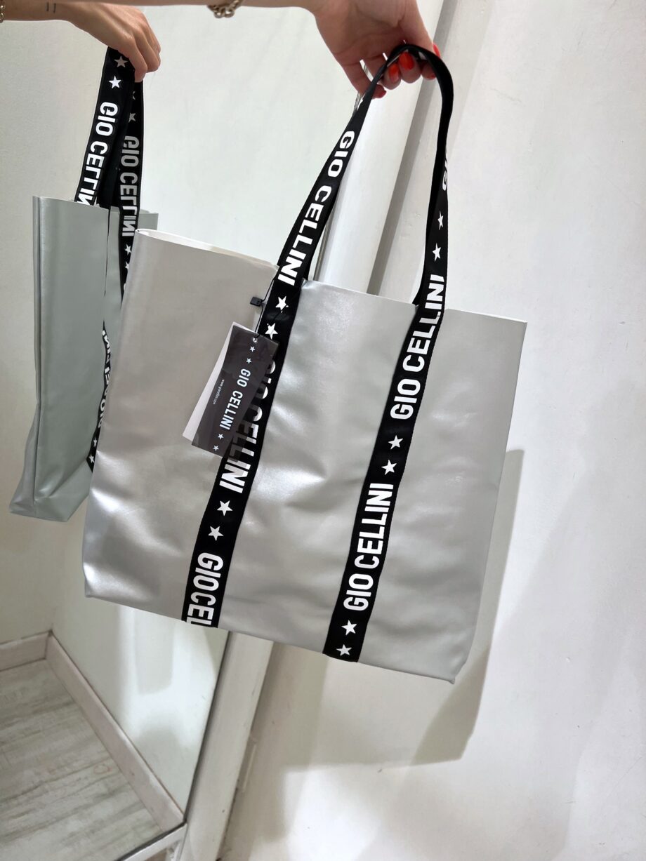 Shop Online Shopper beach bag argento Gio Cellini