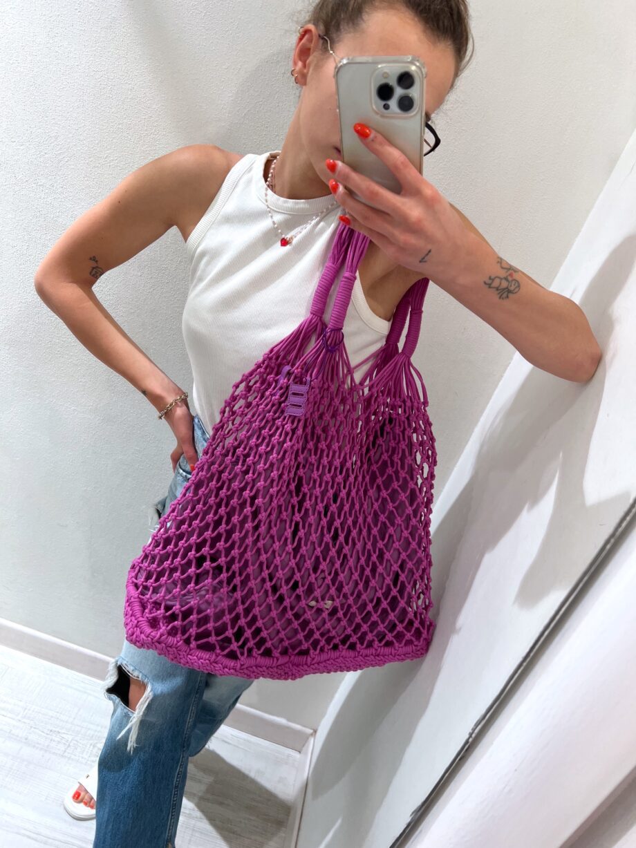 Shop Online Borsa mare a rete viola grande Matinée