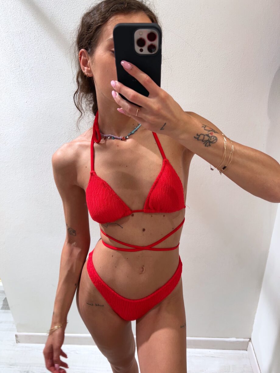 Shop Online Bikini slip Amelie goffry rainbow rosso Matinée