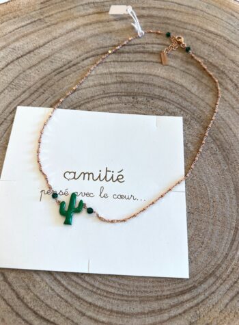 Shop Online Collana rosè cactus verde Amitié