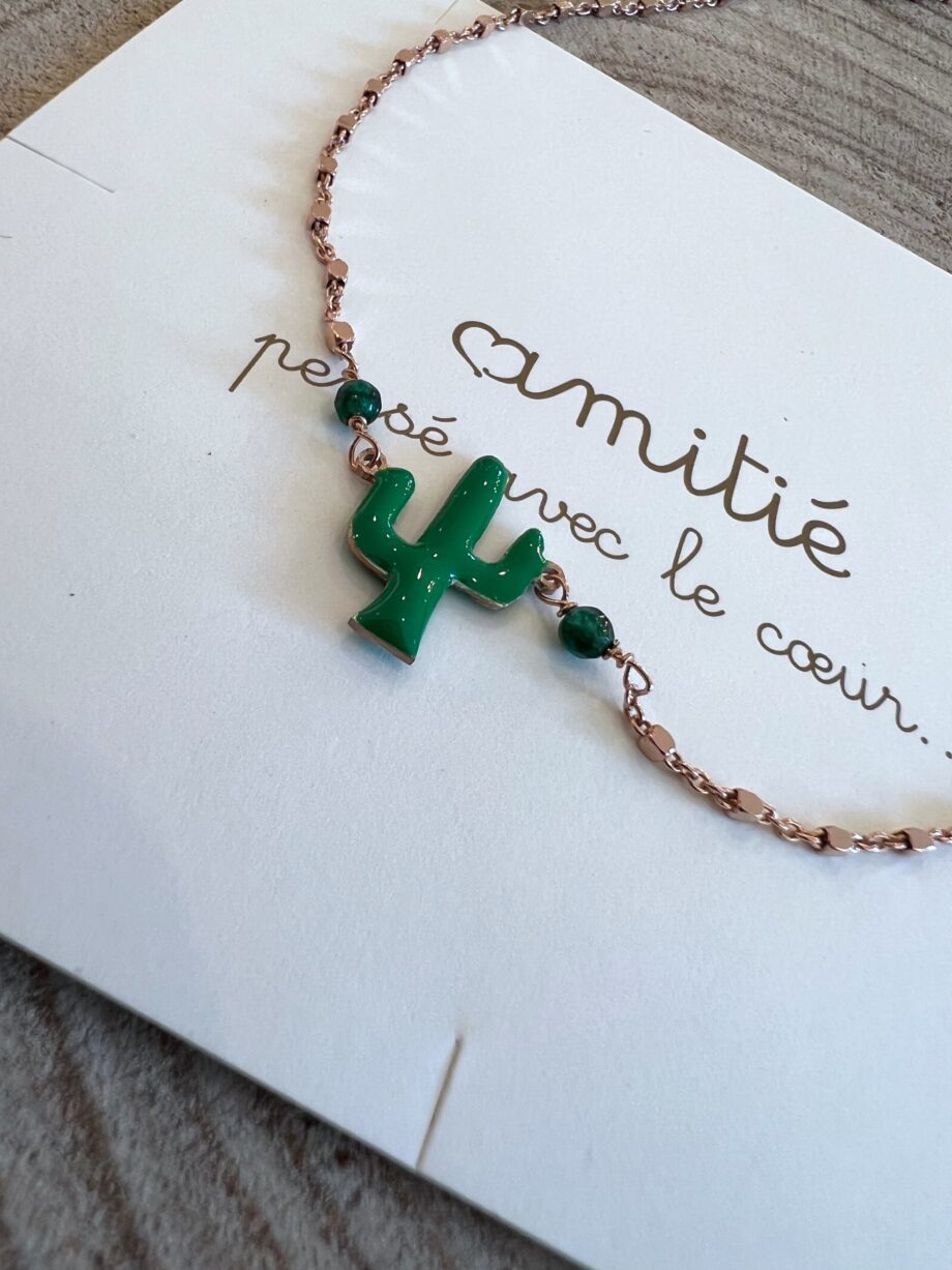 Shop Online Collana rosè cactus verde Amitié