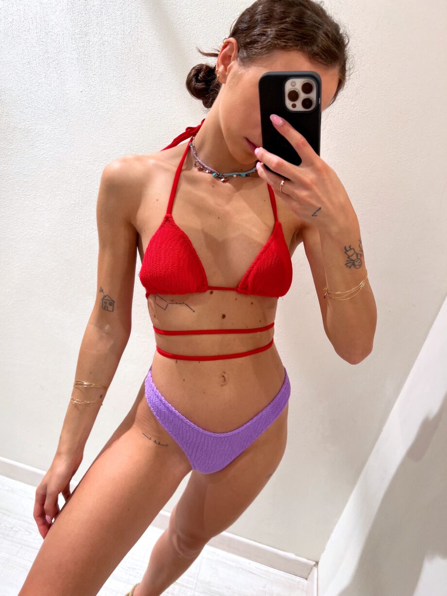 Shop Online Bikini slip Amelie goffry rainbow rosso Matinée