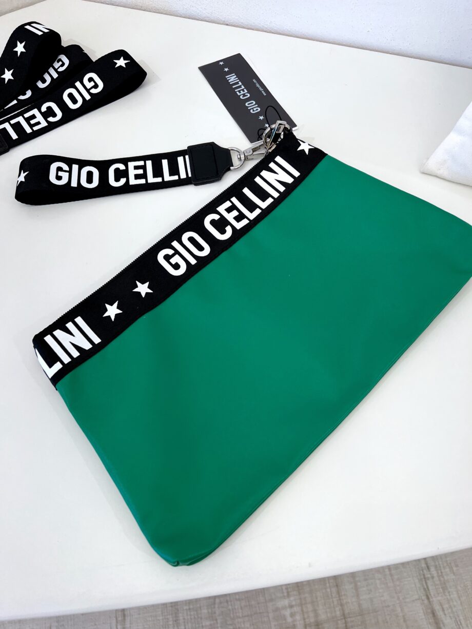 Shop Online Busta beach bag verde Gio Cellini