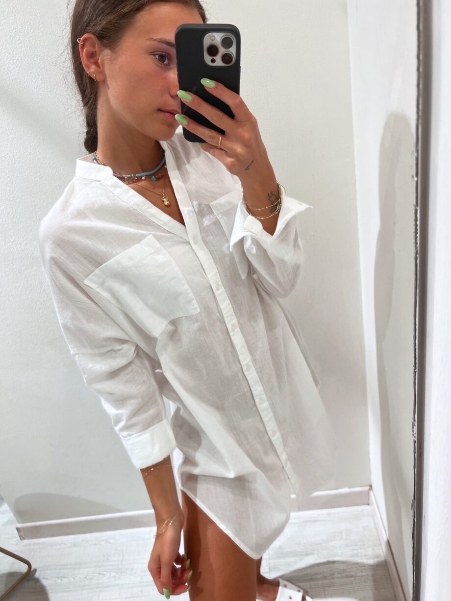 Shop Online Vestito camicia bianco Vero Moda
