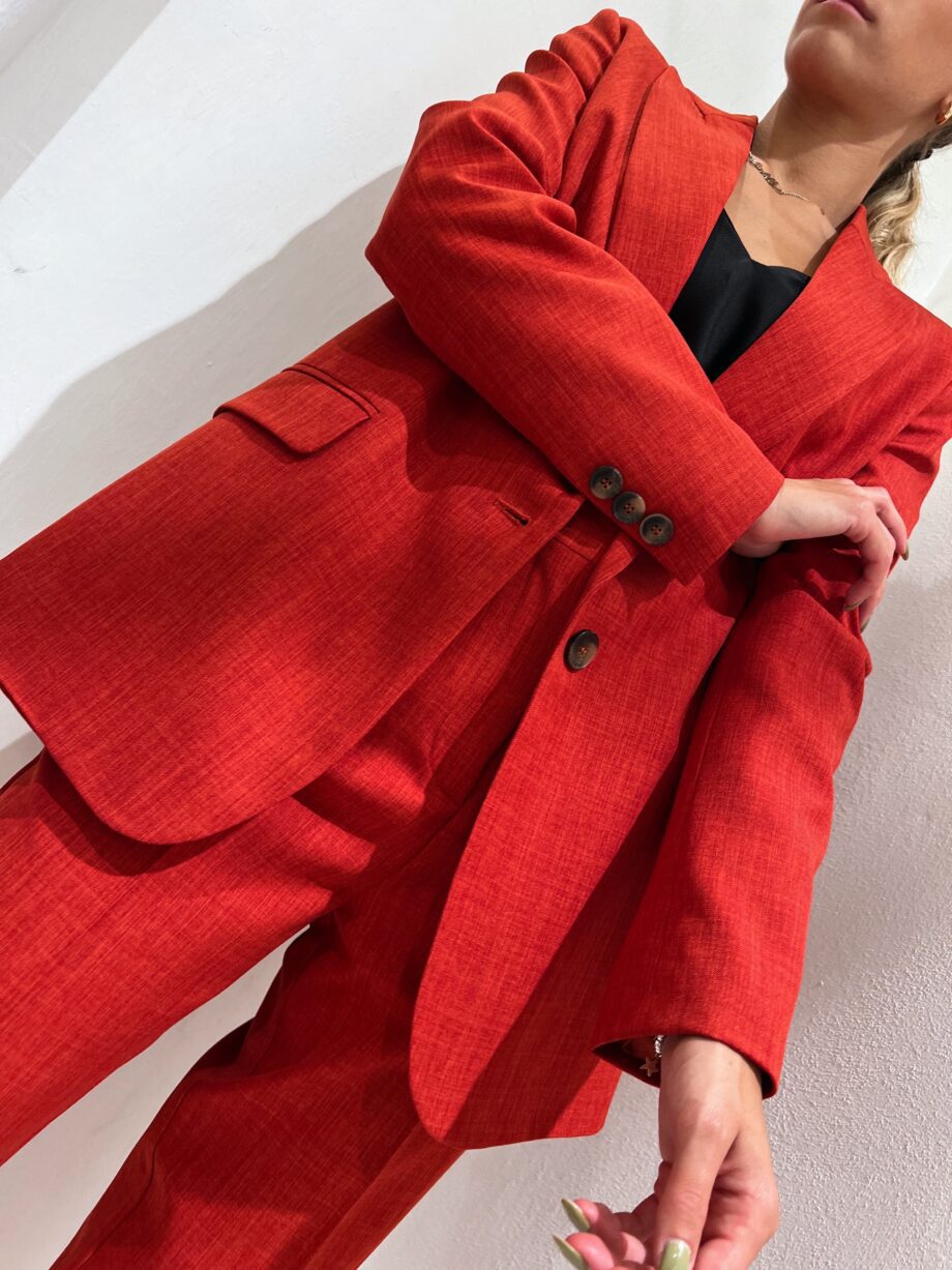 Shop Online Blazer un bottone arancio fiammato Vicolo