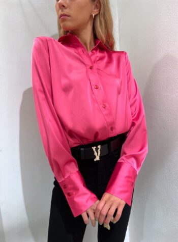 Shop Online Camicia in raso rosa con elastico Vicolo