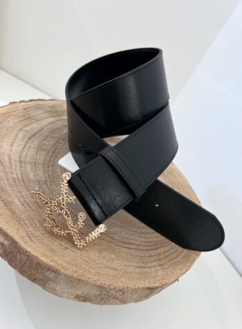Shop Online Cintura nera modello fibbia YSL lavorata Vicolo