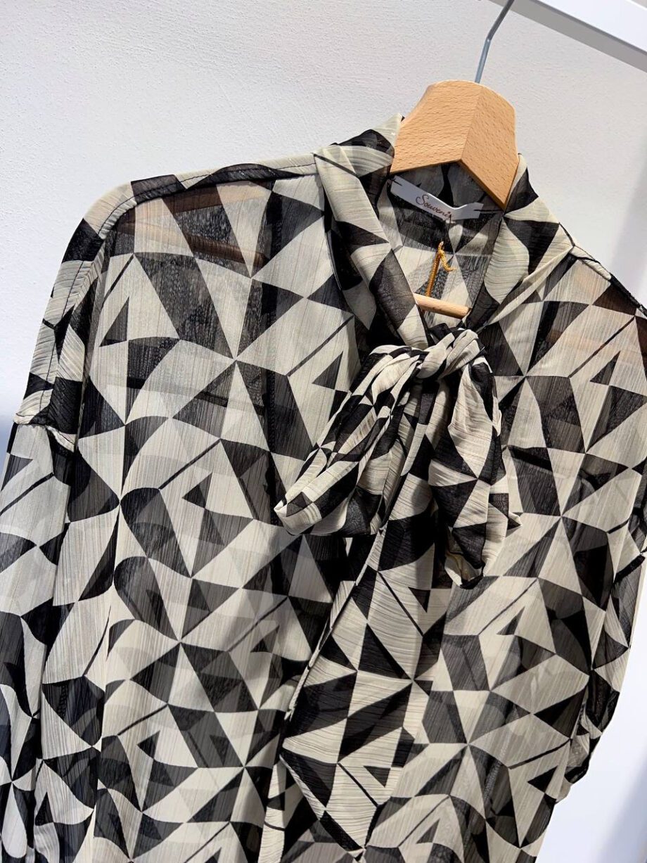 Shop Online Camicia semitrasparente fantasia geometrica Souvenir